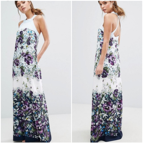 🔥LAST 1🔥NWT TED BAKER FLORAL MAXI DRESS - Picture 2 of 9